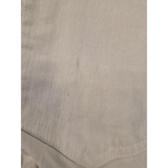 Veronica Beard Sheridan Exaggerated Flare Jeans Cream High Rise 26